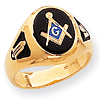 14kt Yellow Gold Oval Blue Lodge Ring