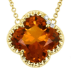 Yael Designs Borealis 14k Yellow Gold Flower Citrine And Diamond Necklace