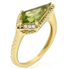 Yael Designs Borealis 14k Yellow Gold 2.0 ct tw Kite Peridot Ring with Diamonds