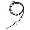 40in Kera Black Leather Cord Lariat Necklace