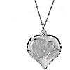 14kt White Gold My Beautiful Child Pendant & Chain