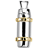 14kt White and Yellow Gold Cylinder Ash Holder Pendant