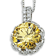 Canary Yellow Cubic Zirconia Necklaces