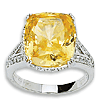 Canary Yellow Cubic Zirconia Rings