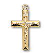 18kt Gold Over Sterling Silver Crucifix Pendants