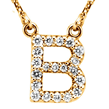 Diamond Initial Necklaces and Pendants
