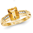 Gold Citrine Rings