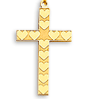Gold Heart Crosses
