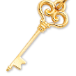 14kt Gold Key Pendants