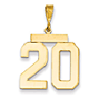 Gold Number Necklaces and Pendants