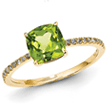 Gold Peridot Rings