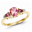 Gold Pink Tourmaline Rings