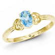 Gold Blue Topaz Rings
