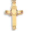 Gold Claddagh Crosses