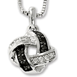 Sterling Silver Black Diamond Necklaces