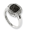 Sterling Silver Black Diamond Rings