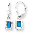 Sterling Silver Blue Topaz Earrings