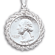 Sterling Silver Coin Bezel Pendants