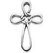 Sterling Silver Freeform Cross Pendants