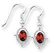 Sterling Silver Garnet Earrings