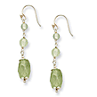 Sterling Silver Green Quartz Earrings