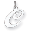 Sterling Silver Initial C Pendants