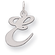 Sterling Silver Initial E Pendants