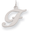 Sterling Silver Initial F Pendants