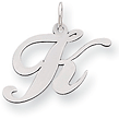 Sterling Silver Initial K Pendants