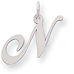 Sterling Silver Initial N Pendants