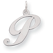 Sterling Silver Initial P Pendants