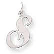 Sterling Silver Initial S Pendants