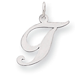 Sterling Silver Initial T Pendants