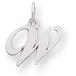 Sterling Silver Initial W Pendants