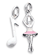 Sterling Silver Music & Arts Charms