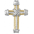 Sterling Silver Rope Cross Pendants