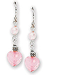 Sterling Silver Rose Quartz Earrings