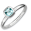 Aquamarine Stackable Expressions Rings
