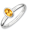 Citrine Stackable Expressions Rings