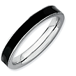 Black Enamel Stackable Expressions Rings
