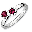 Garnet Stackable Expressions Rings