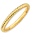 18k Yellow Gold Plated Rings - Stackable Expressions