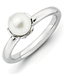 Cultured Pearl Stackable Expressions Rings