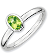 Peridot Stackable Expressions Rings