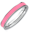 Pink Enamel Stackable Expressions Rings