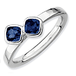 Created Sapphire Stackable Expressions Rings