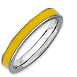 Yellow Enamel Stackable Expressions Rings