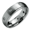 Steel Rings with Cubic Zirconia
