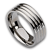Stainless Steel Rings with Grooves