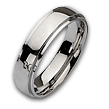 Stainless Steel Rings with Ridged Edges